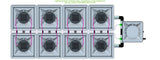ALIEN Hydroponics AERO 8 Pot 2 Row 30L Compact Header Kit