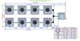 ALIEN Hydroponics AERO 8 Pot 2 Row 30L Remote Header Kit