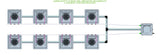 ALIEN Hydroponics AERO 8 Pot 2 Row 30L Remote Header Kit