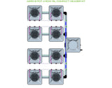 ALIEN Hydroponics AERO 8 Pot 4 Row 15L Compact Header Kit