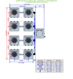 ALIEN Hydroponics AERO 8 Pot 4 Row 15L Compact Header Kit