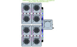 ALIEN Hydroponics AERO 8 Pot 4 Row 15L Compact Header Kit