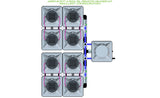 ALIEN Hydroponics AERO 8 Pot 4 Row 15L Remote Header Kit