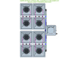 ALIEN Hydroponics AERO 8 Pot 4 Row 30L Compact Header Kit