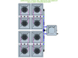 ALIEN Hydroponics AERO 8 Pot 4 Row 30L Remote Header Kit