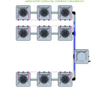 ALIEN Hydroponics AERO 9 Pot 3 Row 15L Compact Header Kit