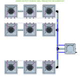 ALIEN Hydroponics AERO 9 Pot 3 Row 30L Remote Header Kit
