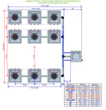 ALIEN Hydroponics AERO 9 Pot 3 Row 30L Remote Header Kit