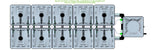 ALIEN Hydroponics RAIN 10 Pot 2 Row 15L Compact Header Kit