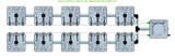 ALIEN Hydroponics RAIN 10 Pot 2 Row 15L Remote Header Kit