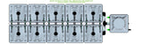 ALIEN Hydroponics RAIN 10 Pot 2 Row 15L Remote Header Kit
