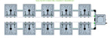 ALIEN Hydroponics RAIN 10 Pot 2 Row 30L Compact Header Kit