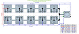 ALIEN Hydroponics RAIN 10 Pot 2 Row 30L Remote Header Kit