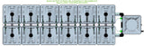 ALIEN Hydroponics RAIN 12 Pot 2 Row 15L Compact Header Kit