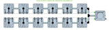 ALIEN Hydroponics RAIN 12 Pot 2 Row 15L Remote Header Kit