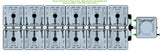 ALIEN Hydroponics RAIN 12 Pot 2 Row 15L Remote Header Kit