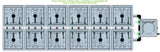 ALIEN Hydroponics RAIN 12 Pot 2 Row 30L Compact Header Kit