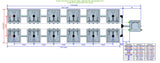 ALIEN Hydroponics RAIN 12 Pot 2 Row 30L Remote Header Kit