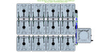 ALIEN Hydroponics RAIN 12 Pot 3 Row 15L Compact Header Kit