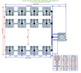 ALIEN Hydroponics RAIN 12 Pot 3 Row 15L Remote Header Kit