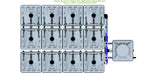 ALIEN Hydroponics RAIN 12 Pot 3 Row 15L Remote Header Kit