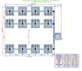 ALIEN Hydroponics RAIN 12 Pot 3 Row 30L Compact Header Kit