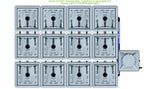 ALIEN Hydroponics RAIN 12 Pot 3 Row 30L Compact Header Kit