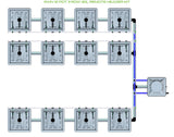 ALIEN Hydroponics RAIN 12 Pot 3 Row 30L Remote Header Kit