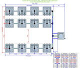 ALIEN Hydroponics RAIN 12 Pot 3 Row 30L Remote Header Kit