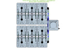 ALIEN Hydroponics RAIN 12 Pot 4 Row 15L Compact Header Kit