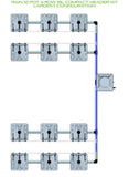 ALIEN Hydroponics RAIN 12 Pot 4 Row 15L Compact Header Kit
