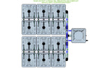 ALIEN Hydroponics RAIN 12 Pot 4 Row 15L Remote Header Kit