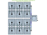 ALIEN Hydroponics RAIN 12 Pot 4 Row 30L Compact Header Kit