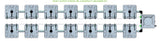 ALIEN Hydroponics RAIN 14 Pot 2 Row 15L Compact Header Kit