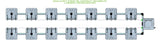 ALIEN Hydroponics RAIN 14 Pot 2 Row 15L Compact Header Kit