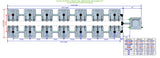 ALIEN Hydroponics RAIN 14 Pot 2 Row 15L Remote Header Kit