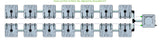 ALIEN Hydroponics RAIN 14 Pot 2 Row 15L Remote Header Kit