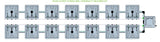ALIEN Hydroponics RAIN 14 Pot 2 Row 30L Compact Header Kit