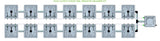 ALIEN Hydroponics RAIN 14 Pot 2 Row 30L Remote Header Kit