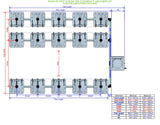 ALIEN Hydroponics RAIN 15 Pot 3 Row 15L Compact Header Kit