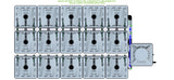 ALIEN Hydroponics RAIN 15 Pot 3 Row 15L Compact Header Kit