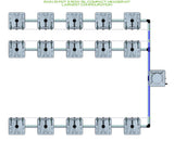 ALIEN Hydroponics RAIN 15 Pot 3 Row 15L Compact Header Kit
