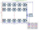 ALIEN Hydroponics RAIN 15 Pot 3 Row 15L Remote Header Kit