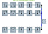 ALIEN Hydroponics RAIN 15 Pot 3 Row 30L Compact Header Kit