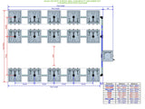 ALIEN Hydroponics RAIN 15 Pot 3 Row 30L Compact Header Kit