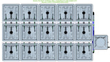 ALIEN Hydroponics RAIN 15 Pot 3 Row 30L Compact Header Kit