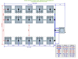 ALIEN Hydroponics RAIN 15 Pot 3 Row 30L Remote Header Kit