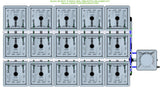 ALIEN Hydroponics RAIN 15 Pot 3 Row 30L Remote Header Kit