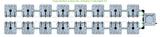 ALIEN Hydroponics RAIN 16 Pot 2 Row 15L Compact Header Kit