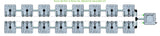 ALIEN Hydroponics RAIN 16 Pot 2 Row 15L Remote Header Kit